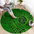 Hawaii Monk Seal and Dolphin Round Carpet Polynesian Kakau Pattern Green