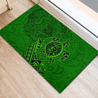 Hawaii Monk Seal and Dolphin Rubber Doormat Polynesian Kakau Pattern Green LT03 - Polynesian Pride