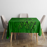 Hawaii Monk Seal and Dolphin Tablecloth Polynesian Kakau Pattern Green LT03 - Polynesian Pride