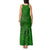 Hawaii Monk Seal and Dolphin Tank Maxi Dress Polynesian Kakau Pattern Green