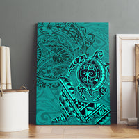 Hawaii Monk Seal and Dolphin Canvas Wall Art Polynesian Kakau Pattern Turquoise LT03 - Polynesian Pride