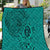 Hawaii Monk Seal and Dolphin Quilt Polynesian Kakau Pattern Turquoise