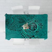 Hawaii Monk Seal and Dolphin Tablecloth Polynesian Kakau Pattern Turquoise LT03 Turquoise - Polynesian Pride