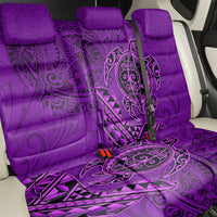 Hawaii Monk Seal and Dolphin Back Car Seat Cover Polynesian Kakau Pattern Purple LT03 - Polynesian Pride