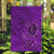 Hawaii Monk Seal and Dolphin Garden Flag Polynesian Kakau Pattern Purple