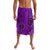 Hawaii Monk Seal and Dolphin Lavalava Polynesian Kakau Pattern Purple