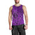 Hawaii Monk Seal and Dolphin Men Tank Top Polynesian Kakau Pattern Purple