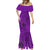 Hawaii Monk Seal and Dolphin Mermaid Dress Polynesian Kakau Pattern Purple