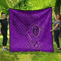 Hawaii Monk Seal and Dolphin Quilt Polynesian Kakau Pattern Purple LT03 - Polynesian Pride