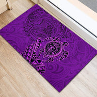 Hawaii Monk Seal and Dolphin Rubber Doormat Polynesian Kakau Pattern Purple LT03 - Polynesian Pride