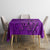 Hawaii Monk Seal and Dolphin Tablecloth Polynesian Kakau Pattern Purple