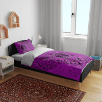 Hawaii Monk Seal and Dolphin Bedding Set Polynesian Kakau Pattern Pink LT03 - Polynesian Pride