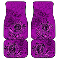 Hawaii Monk Seal and Dolphin Car Mats Polynesian Kakau Pattern Pink LT03 - Polynesian Pride