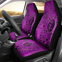 Hawaii Monk Seal and Dolphin Car Seat Cover Polynesian Kakau Pattern Pink LT03 - Polynesian Pride