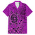 Hawaii Monk Seal and Dolphin Family Matching Long Sleeve Bodycon Dress and Hawaiian Shirt Polynesian Kakau Pattern Pink