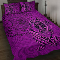 Hawaii Monk Seal and Dolphin Quilt Bed Set Polynesian Kakau Pattern Pink LT03 Pink - Polynesian Pride