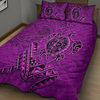 Hawaii Monk Seal and Dolphin Quilt Bed Set Polynesian Kakau Pattern Pink LT03 - Polynesian Pride
