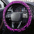 Hawaii Monk Seal and Dolphin Steering Wheel Cover Polynesian Kakau Pattern Pink