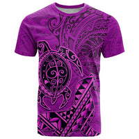 Hawaii Monk Seal and Dolphin T Shirt Polynesian Kakau Pattern Pink LT03 Pink - Polynesian Pride