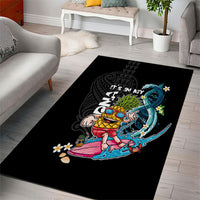 Hawaii Pineapple Surfing Area Rug It's in My DNA - Kakau and Polynesian Pattern LT03 - Polynesian Pride