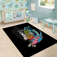 Hawaii Pineapple Surfing Area Rug It's in My DNA - Kakau and Polynesian Pattern LT03 - Polynesian Pride