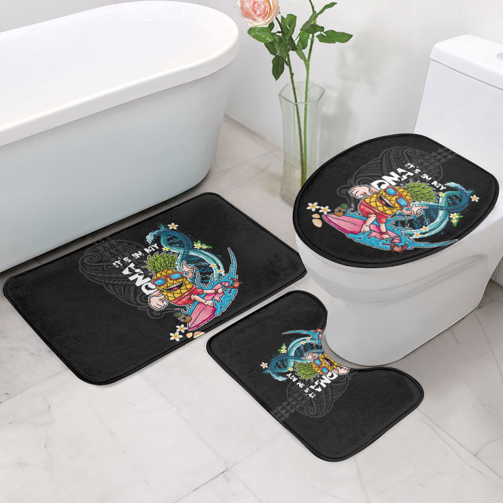 Hawaii Pineapple Surfing Bathroom Set It's in My DNA - Kakau and Polynesian Pattern LT03 - Polynesian Pride