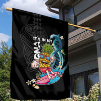 Hawaii Pineapple Surfing Garden Flag It's in My DNA - Kakau and Polynesian Pattern LT03 - Polynesian Pride