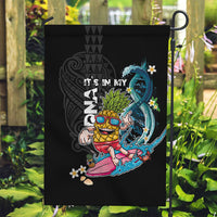 Hawaii Pineapple Surfing Garden Flag It's in My DNA - Kakau and Polynesian Pattern LT03 Garden Flag Black - Polynesian Pride