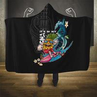 Hawaii Pineapple Surfing Hooded Blanket It's in My DNA - Kakau and Polynesian Pattern LT03 - Polynesian Pride