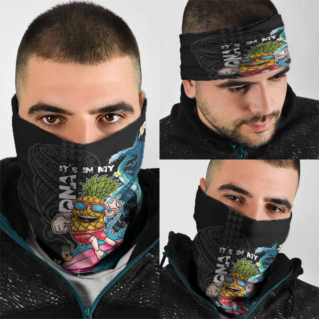 Hawaii Pineapple Surfing Neck Gaiter It's in My DNA - Kakau and Polynesian Pattern LT03 - Polynesian Pride