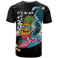 Hawaii Pineapple Surfing T Shirt It's in My DNA - Kakau and Polynesian Pattern LT03 - Polynesian Pride