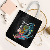 Hawaii Pineapple Surfing Tote Bag It's in My DNA - Kakau and Polynesian Pattern LT03 White Strap One Size Black - Polynesian Pride