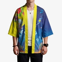 Palau Kimono Jellyfish with Coral Reefs Ocean Vibe and Tapa Pattern LT03 - Polynesian Pride