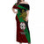 Papua New Guinea East New Britain Province Off Shoulder Maxi Dress PNG Birds Of Paradise Polynesian Arty Style LT03 Women Green - Polynesian Pride