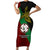 Papua New Guinea East New Britain Province Short Sleeve Bodycon Dress PNG Birds Of Paradise Polynesian Arty Style LT03 Long Dress Green - Polynesian Pride