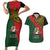 Custom Papua New Guinea East Sepik Province Couples Matching Short Sleeve Bodycon Dress and Hawaiian Shirt PNG Birds Of Paradise Polynesian Arty Style LT03 Green - Polynesian Pride