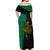 Papua New Guinea Enga Province Off Shoulder Maxi Dress PNG Birds Of Paradise Polynesian Arty Style LT03 - Polynesian Pride