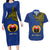 Custom Papua New Guinea Gulf Province Couples Matching Long Sleeve Bodycon Dress and Hawaiian Shirt PNG Birds Of Paradise Polynesian Arty Style LT03 Blue - Polynesian Pride