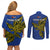 Custom Papua New Guinea Gulf Province Couples Matching Off Shoulder Short Dress and Long Sleeve Button Shirts PNG Birds Of Paradise Polynesian Arty Style LT03 - Polynesian Pride