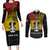 Custom Papua New Guinea Madang Province Couples Matching Long Sleeve Bodycon Dress and Long Sleeve Button Shirts PNG Birds Of Paradise Polynesian Arty Style LT03 Yellow - Polynesian Pride