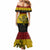 Custom Papua New Guinea Madang Province Mermaid Dress PNG Birds Of Paradise Polynesian Arty Style LT03 - Polynesian Pride