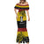 Custom Papua New Guinea Madang Province Mermaid Dress PNG Birds Of Paradise Polynesian Arty Style LT03 - Polynesian Pride