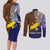 Custom Papua New Guinea Manus Province Couples Matching Long Sleeve Bodycon Dress and Long Sleeve Button Shirts PNG Birds Of Paradise Polynesian Arty Style LT03 - Polynesian Pride