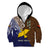 Custom Papua New Guinea Manus Province Kid Hoodie PNG Birds Of Paradise Polynesian Arty Style LT03 - Polynesian Pride