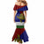 Papua New Guinea Milne Bay Province Mermaid Dress PNG Birds Of Paradise Polynesian Arty Style LT03 - Polynesian Pride