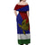 Papua New Guinea Milne Bay Province Off Shoulder Maxi Dress PNG Birds Of Paradise Polynesian Arty Style LT03 - Polynesian Pride