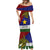 Custom Papua New Guinea Milne Bay Province Mermaid Dress PNG Birds Of Paradise Polynesian Arty Style LT03 - Polynesian Pride