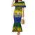 Custom Papua New Guinea Morobe Province Mermaid Dress PNG Birds Of Paradise Polynesian Arty Style LT03 Women Yellow - Polynesian Pride