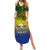 Custom Papua New Guinea Morobe Province Summer Maxi Dress PNG Birds Of Paradise Polynesian Arty Style LT03 Women Yellow - Polynesian Pride