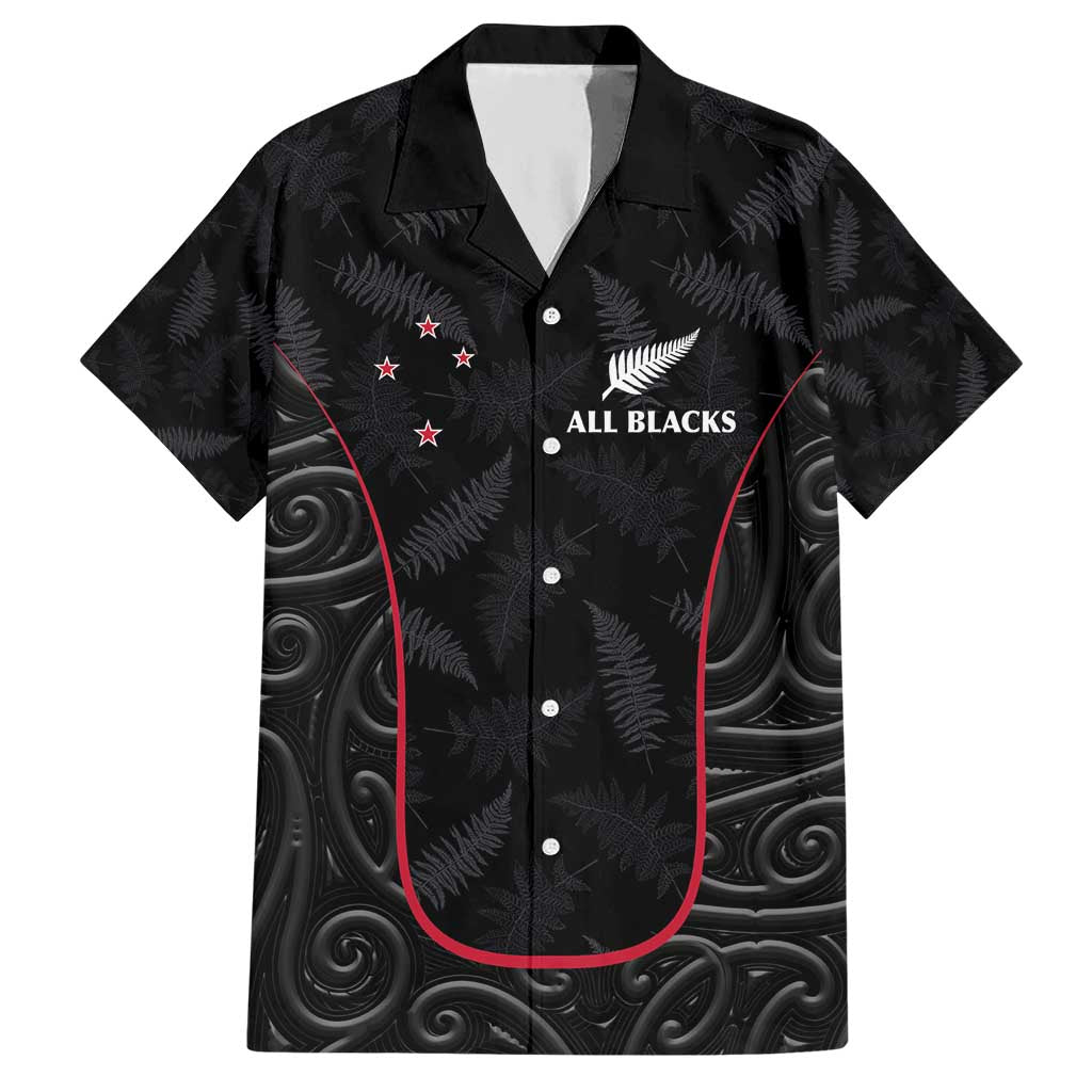 Custom New Zealand Rugby Hawaiian Shirt Maori All Black Championship 2024 and Silver Fern